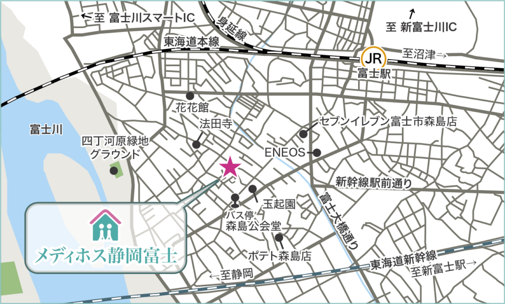 メディホス静岡富士案内図